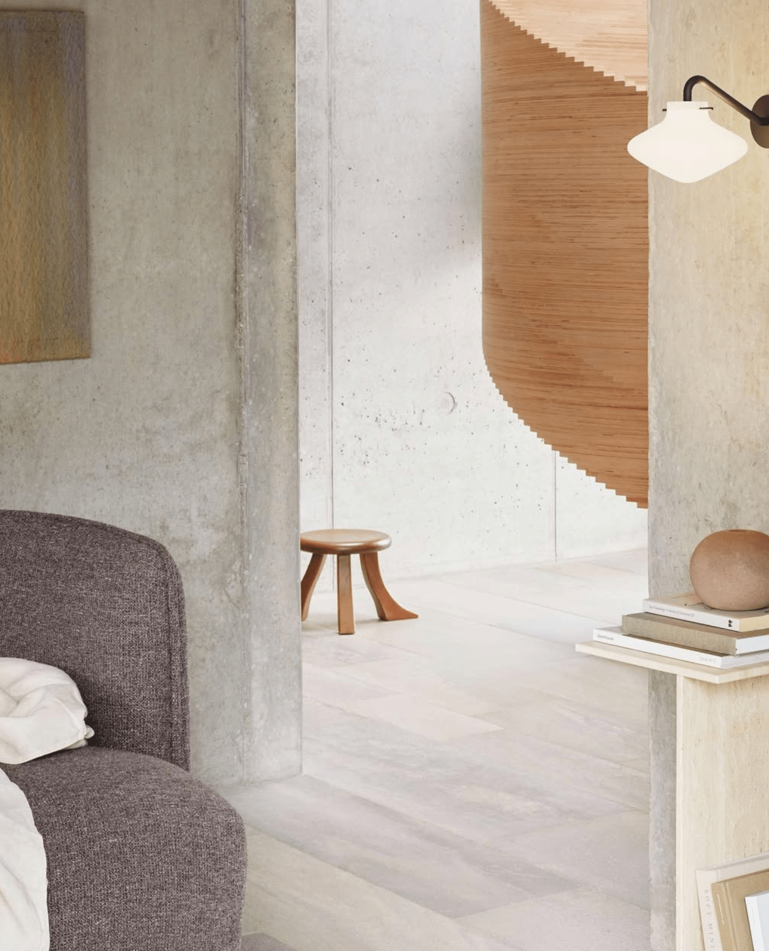 Tabouret Foot Stool en Châtaignier Massif - bois clair - Maison Caldeira