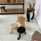 Tabouret Foot Stool en Châtaignier Massif - bois clair - Maison Caldeira