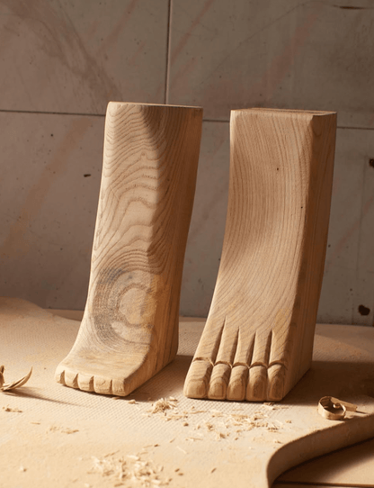 Tabouret Foot Stool en Châtaignier Massif - noir - Projects123A - Méditerranée - Maison Caldeira
