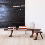 Tabouret Foot Stool en Châtaignier Massif - foncé - Maison Caldeira