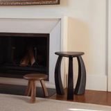 Tabouret Foot Stool en Châtaignier Massif - foncé - Maison Caldeira
