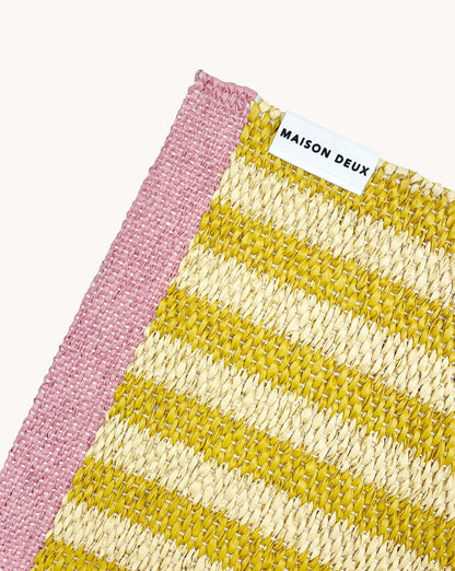 Tapis à Rayures Éclat de Soleil 70 x 150 cm - Maison Caldeira