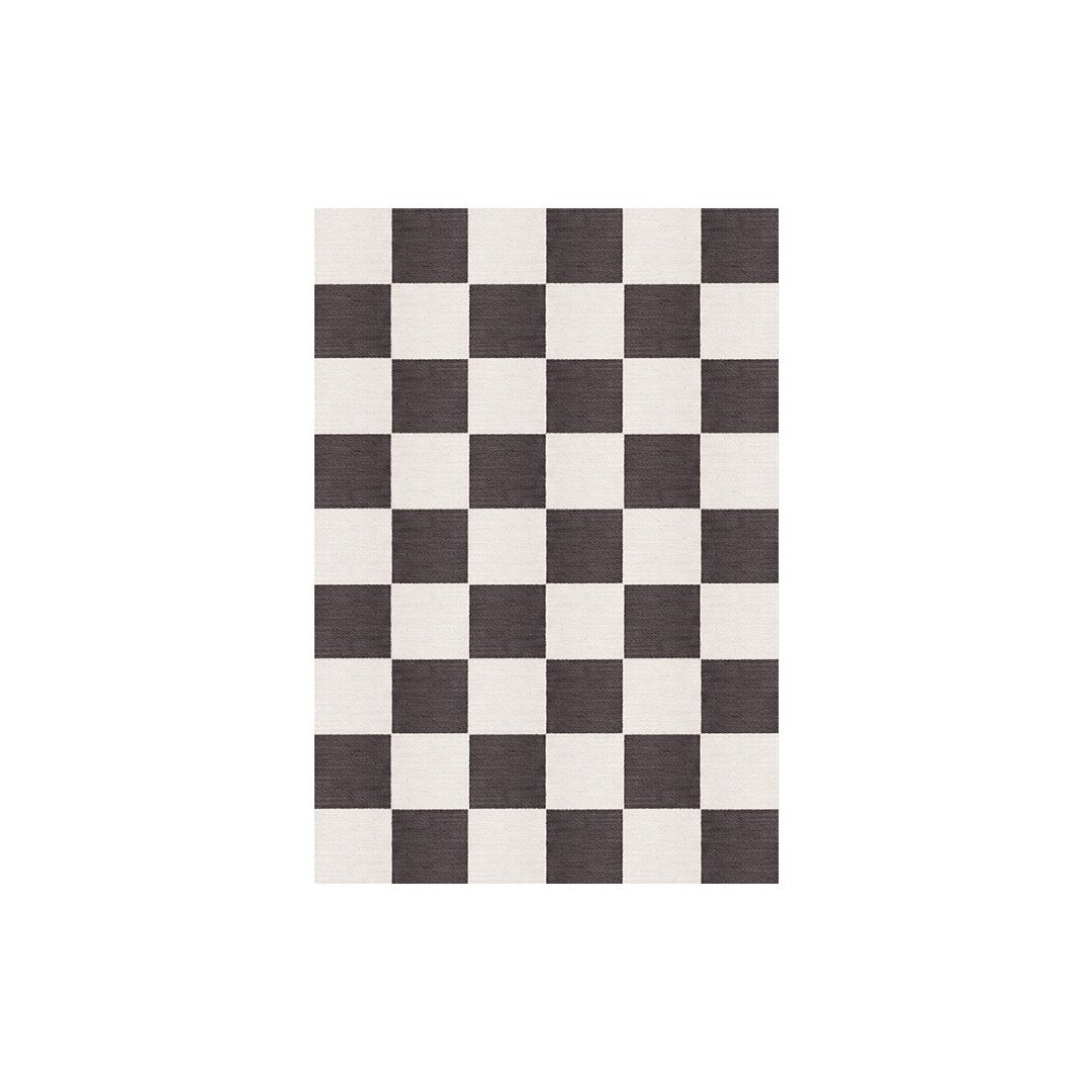 Tapis "Chess Wool" Black and White - Maison Caldeira