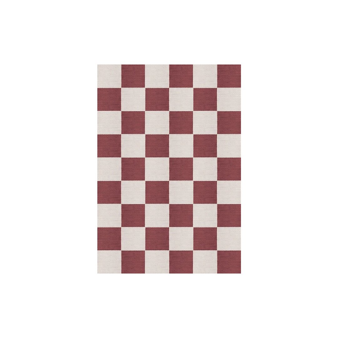 Tapis "Chess Wool" Burgundy - Maison Caldeira
