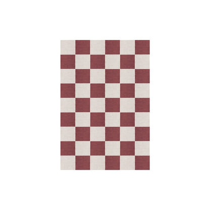 Tapis Chess Wool - Bordeaux - Layered - Scandinave - Maison Caldeira