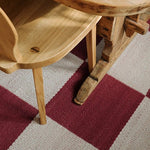 Tapis "Chess Wool" Burgundy - Maison Caldeira