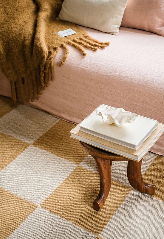 Tapis Chess Wool - Jaune - Layered - Scandinave - Maison Caldeira
