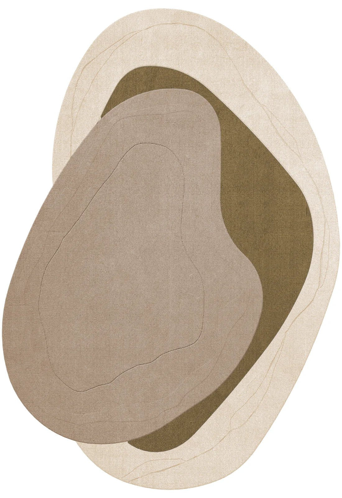 Tapis Erik Bratsberg Lozza Olive - Layered - Caldeira