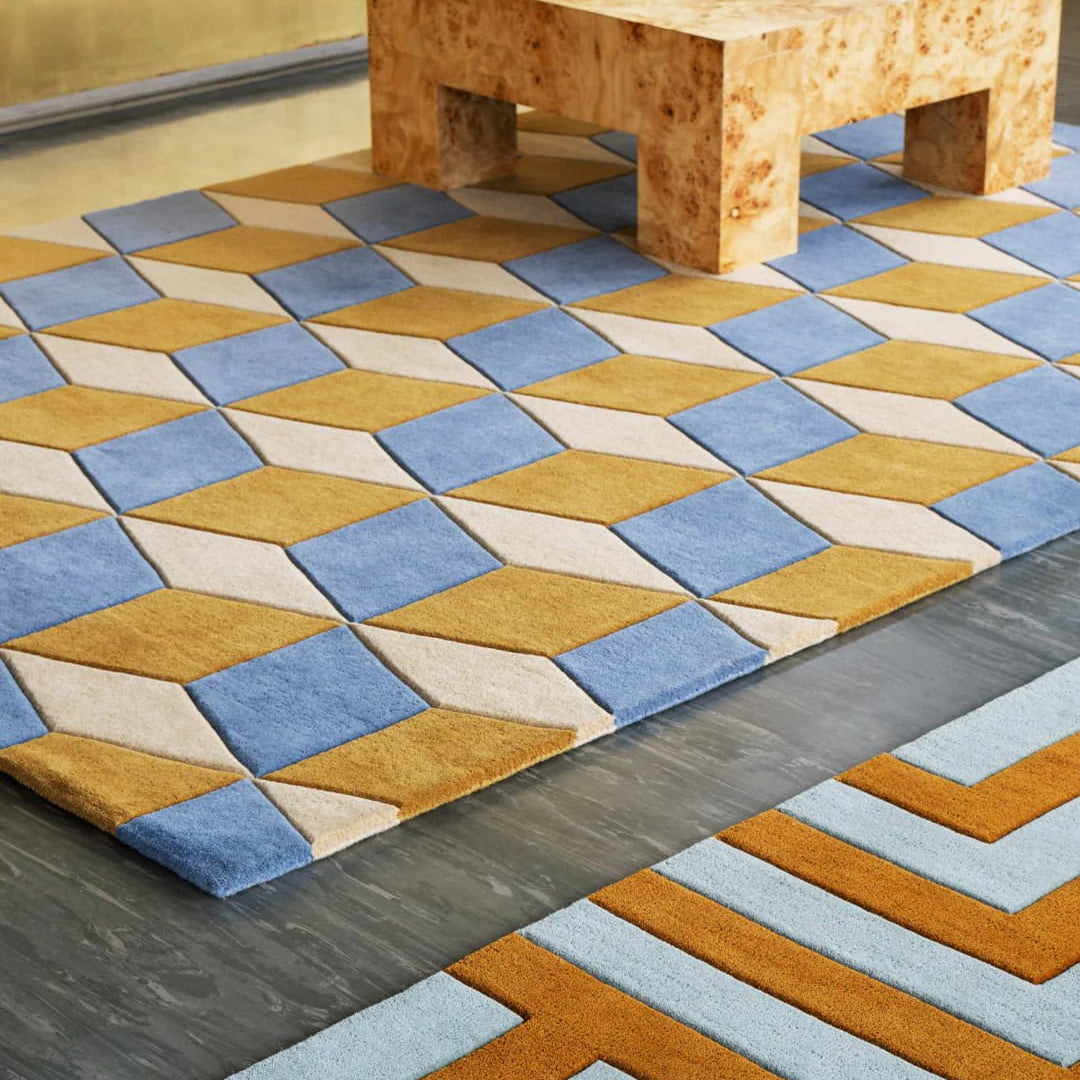 Tapis Illusion - Bleu - Maison Caldeira