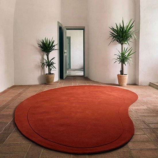 Tapis Résidue - Rouge - Layered - Scandinave - Maison Caldeira