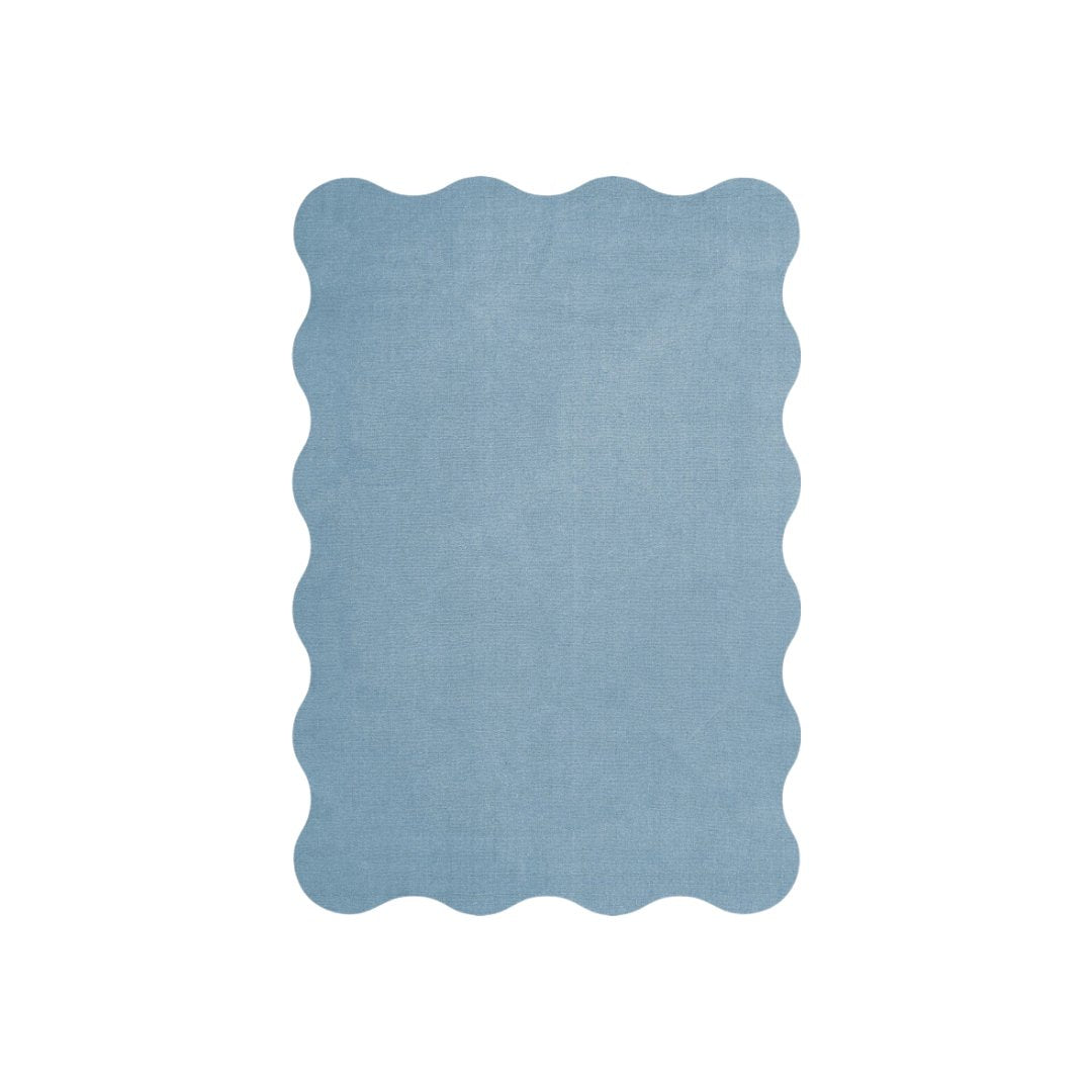 Tapis "Scallop" Light Blue - Maison Caldeira