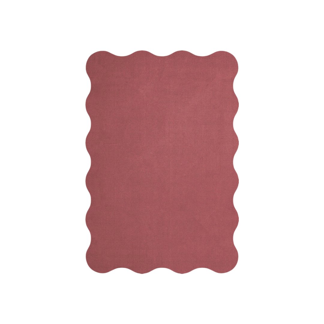 Tapis "Scallop" Rosewood Red - Maison Caldeira