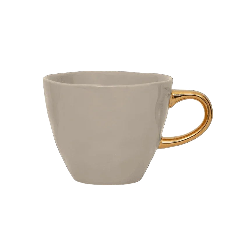 Tasse à café Bonjour Ø8 cm - Gris Matin (lot de 4) - Caldeira