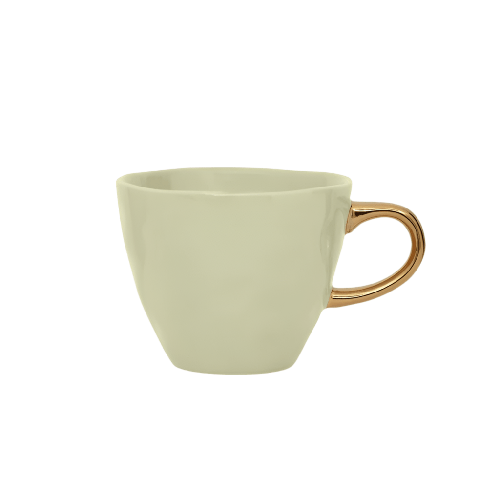 Tasse à café Bonjour Ø8 cm - Vert pâle (lot de 4) - Caldeira