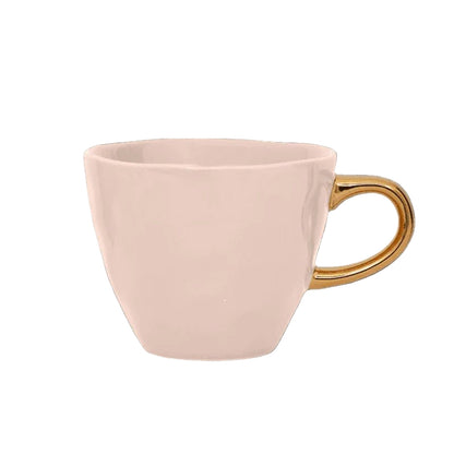 Tasse à café Bonjour Ø8 cm - Vieux rose (lot de 4) - Caldeira