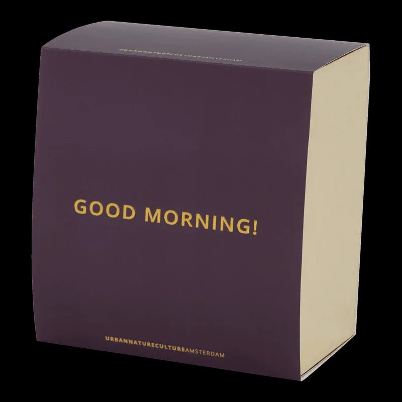 Tasse à café Cappuccino/Thé Bonjour et assiette branche de sapin, lot de 4, dans un coffret cadeau - Caldeira