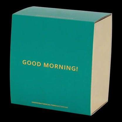 Tasse à café cappuccino/thé et assiette papaye/ardoise, ensemble de 4, dans un coffret cadeau - Caldeira
