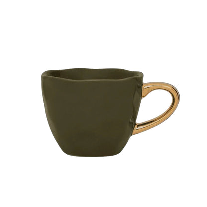 Tasse à expresso Bonjour Ø6 cm - Vert sapin (lot de 4) - Caldeira