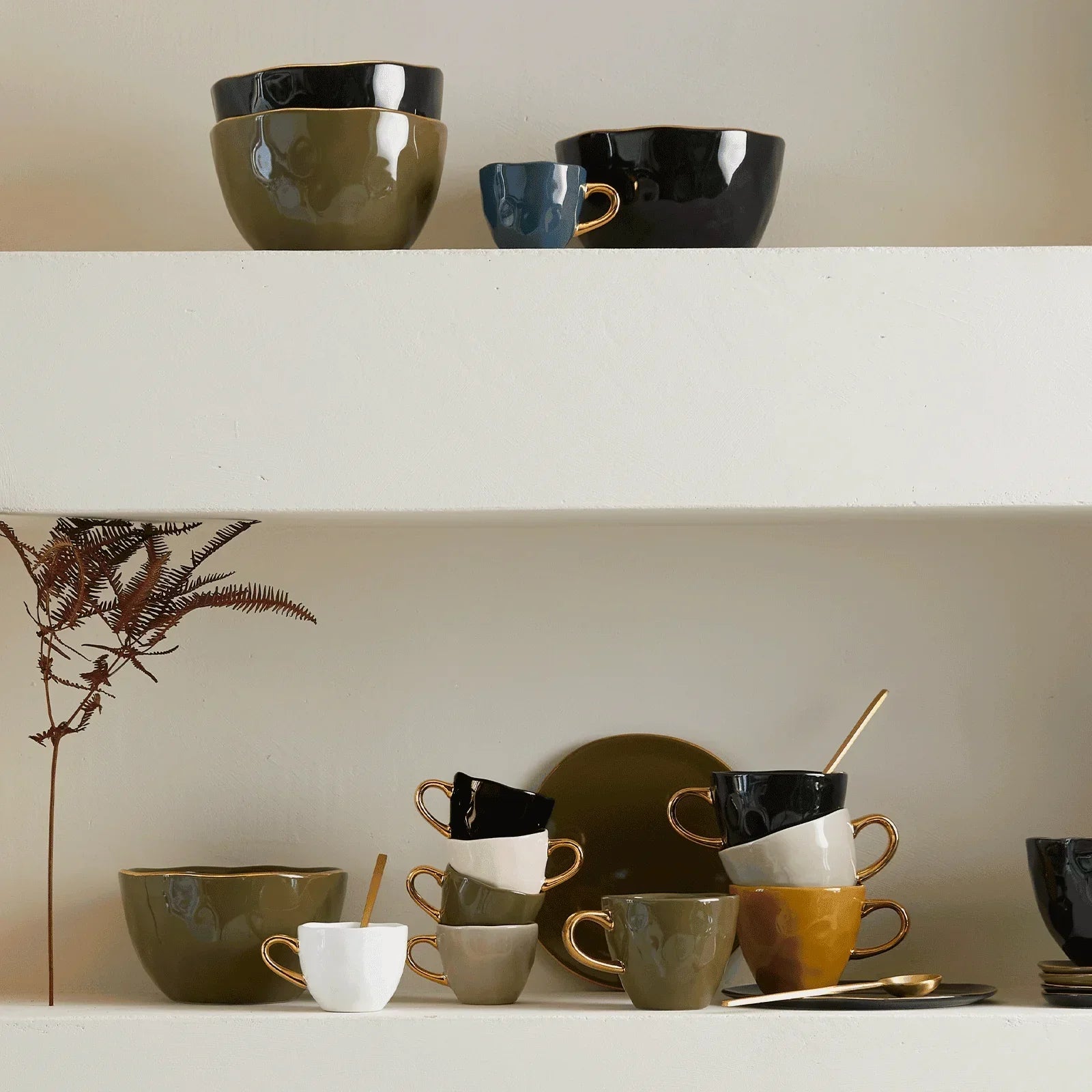Tasse à expresso Good Morning Ø6 cm - Noir (lot de 4) - Caldeira