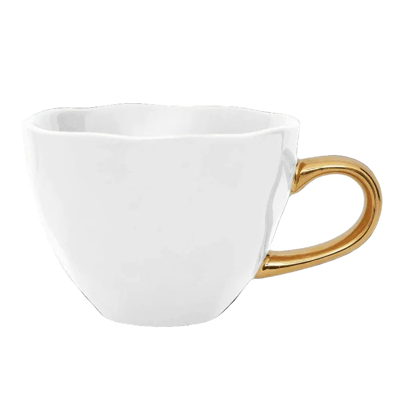 Tasse Bonjour Cappuccino / Thé Ø11 cm - Blanc (lot de 4) - Caldeira