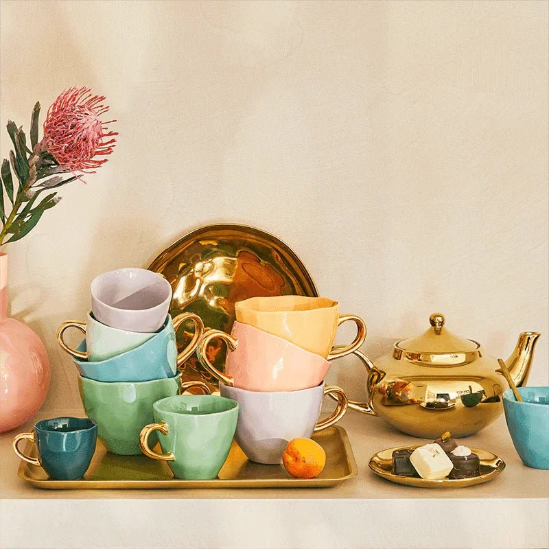 Tasse Bonjour Cappuccino / Thé Ø11 cm - Lila (lot de 4) - Caldeira