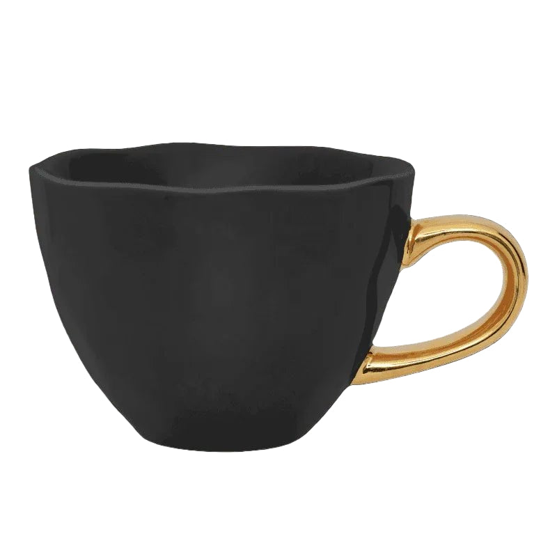 Tasse Bonjour Cappuccino / Thé Ø11 cm - Noir (lot de 4) - Caldeira