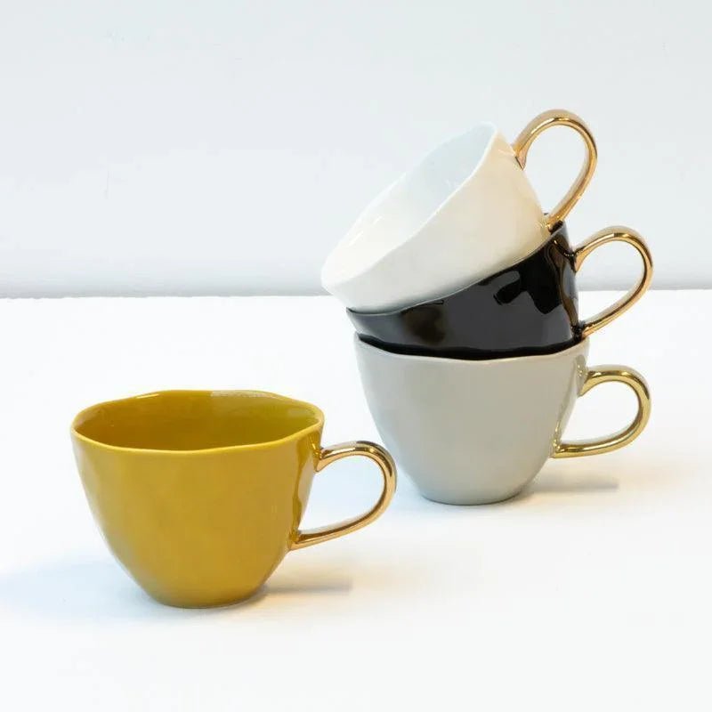 Tasse Cappuccino / Thé Ø11 cm - Ambre Vert (lot de 4) - Caldeira