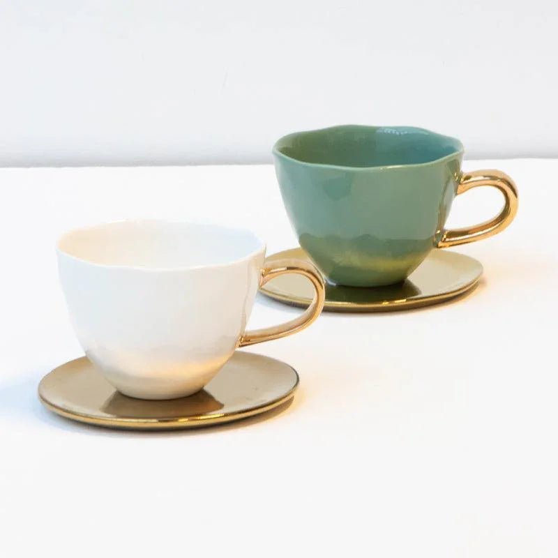Tasse Cappuccino / Thé Ø11 cm - Jade Sheen (lot de 4) - Caldeira