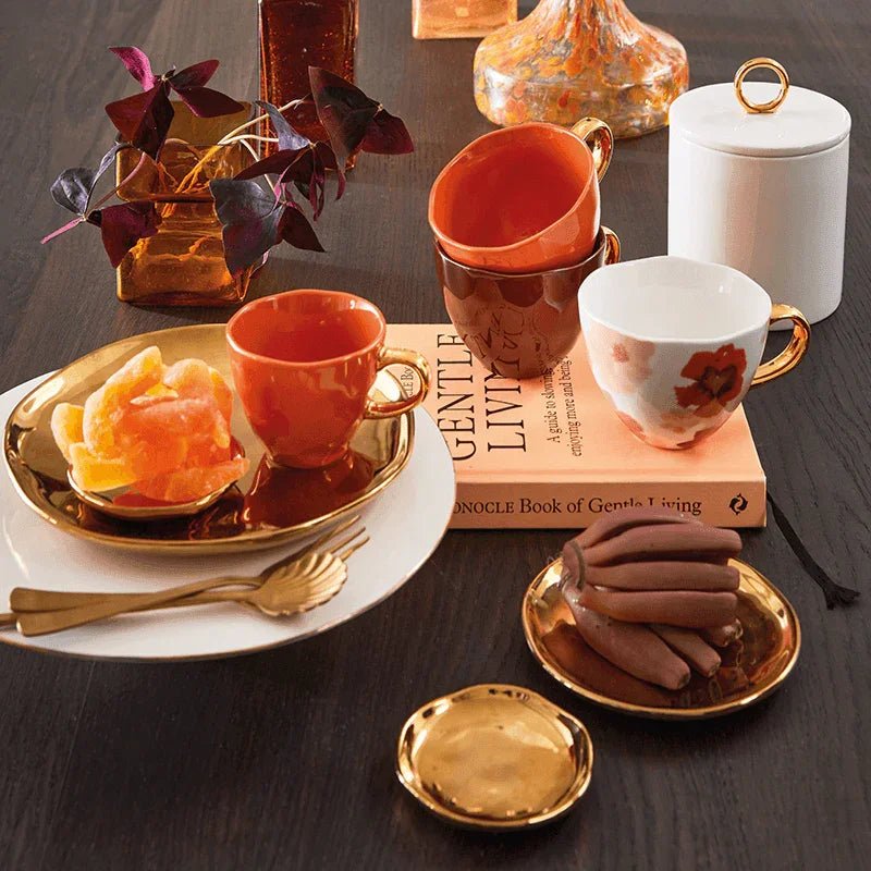 Tasse Cappuccino / Thé Ø11 cm - Orange Brûlé (lot de 4) - Caldeira
