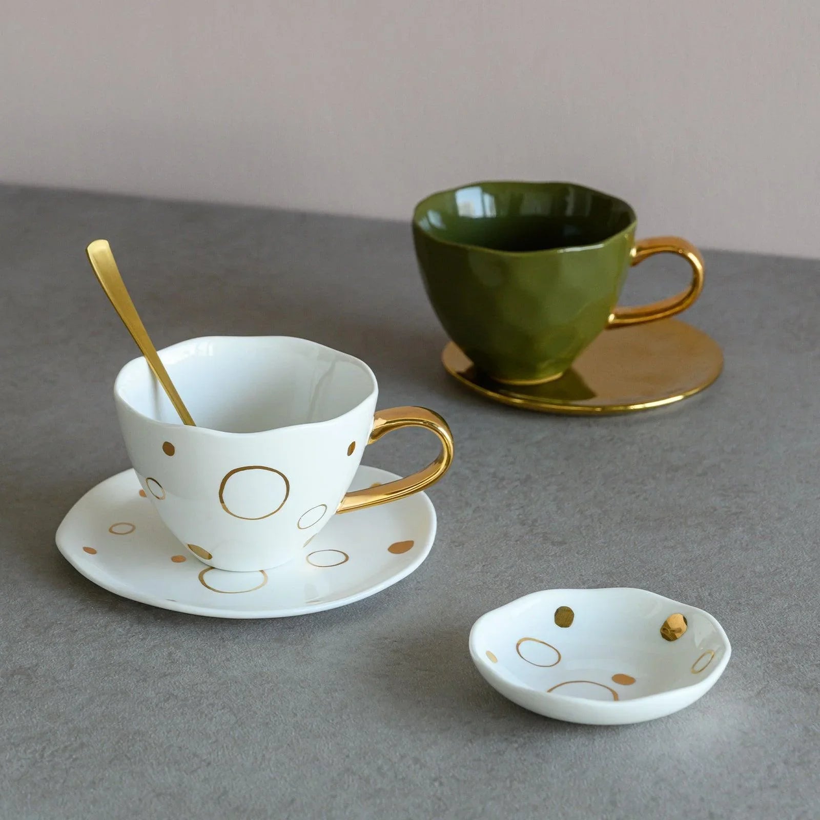 Tasse Cappuccino / Thé Ø11 cm - Vert Sapin (lot de 4) - Caldeira