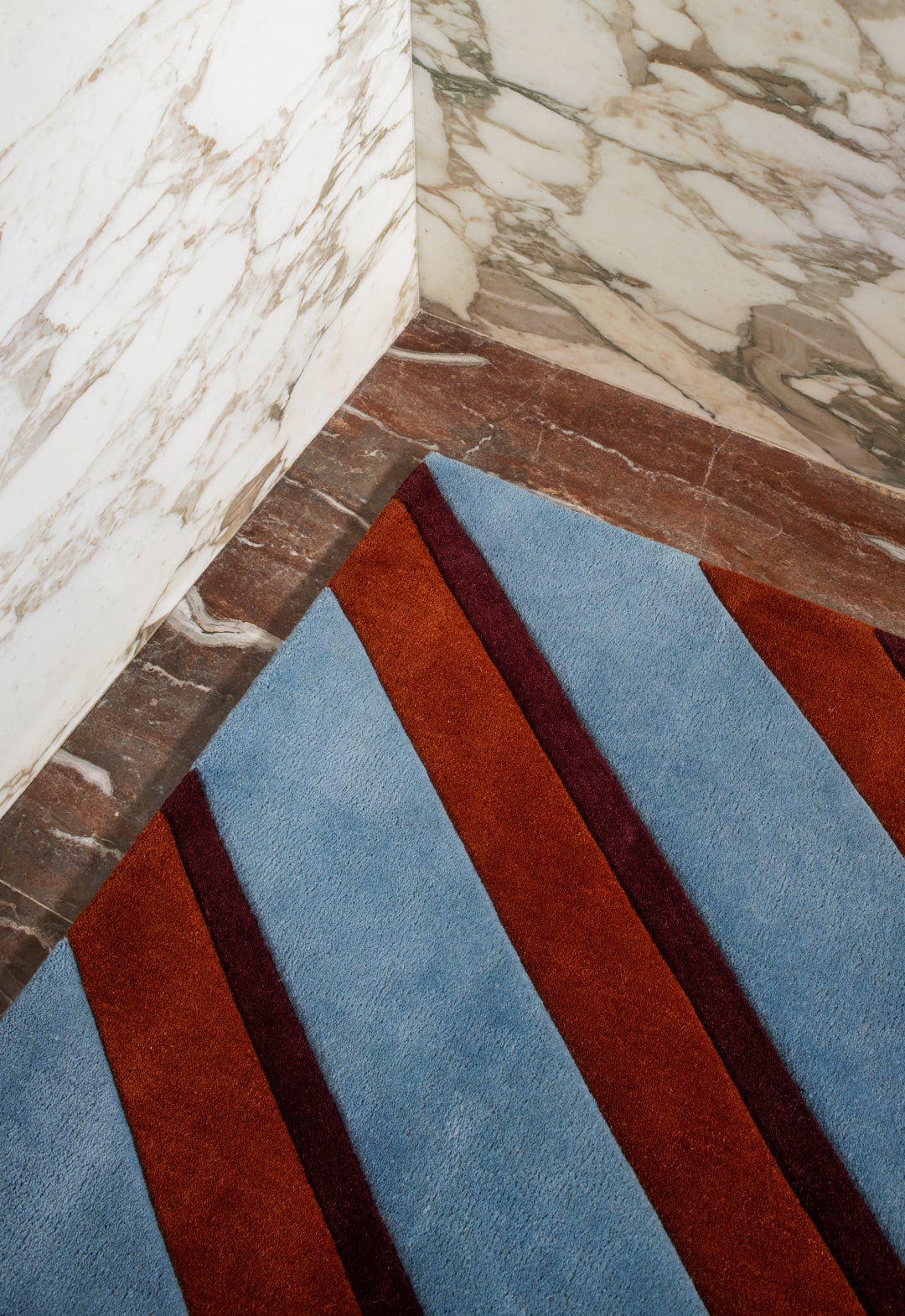 Teklan - Diagonal - Wool - Rug - Sky - Maison Caldeira