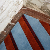 Teklan - Diagonal - Wool - Rug - Sky - Maison Caldeira