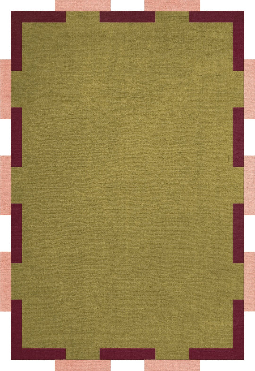 Teklan - Fregio - Wool - Rug - Olive - Blush - Maison Caldeira