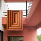 Teklan - Labyrinth - Wool - Rug - Coral - Pink - Maison Caldeira