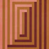 Teklan - Labyrinth - Wool - Rug - Coral - Pink - Maison Caldeira