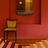 Teklan - Labyrinth - Wool - Rug - Coral - Pink - Maison Caldeira