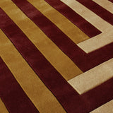 Teklan - Labyrinth - Wool - Rug - Mulberry - Sand - Maison Caldeira