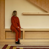 Teklan - Labyrinth - Wool - Rug - Mulberry - Sand - Maison Caldeira