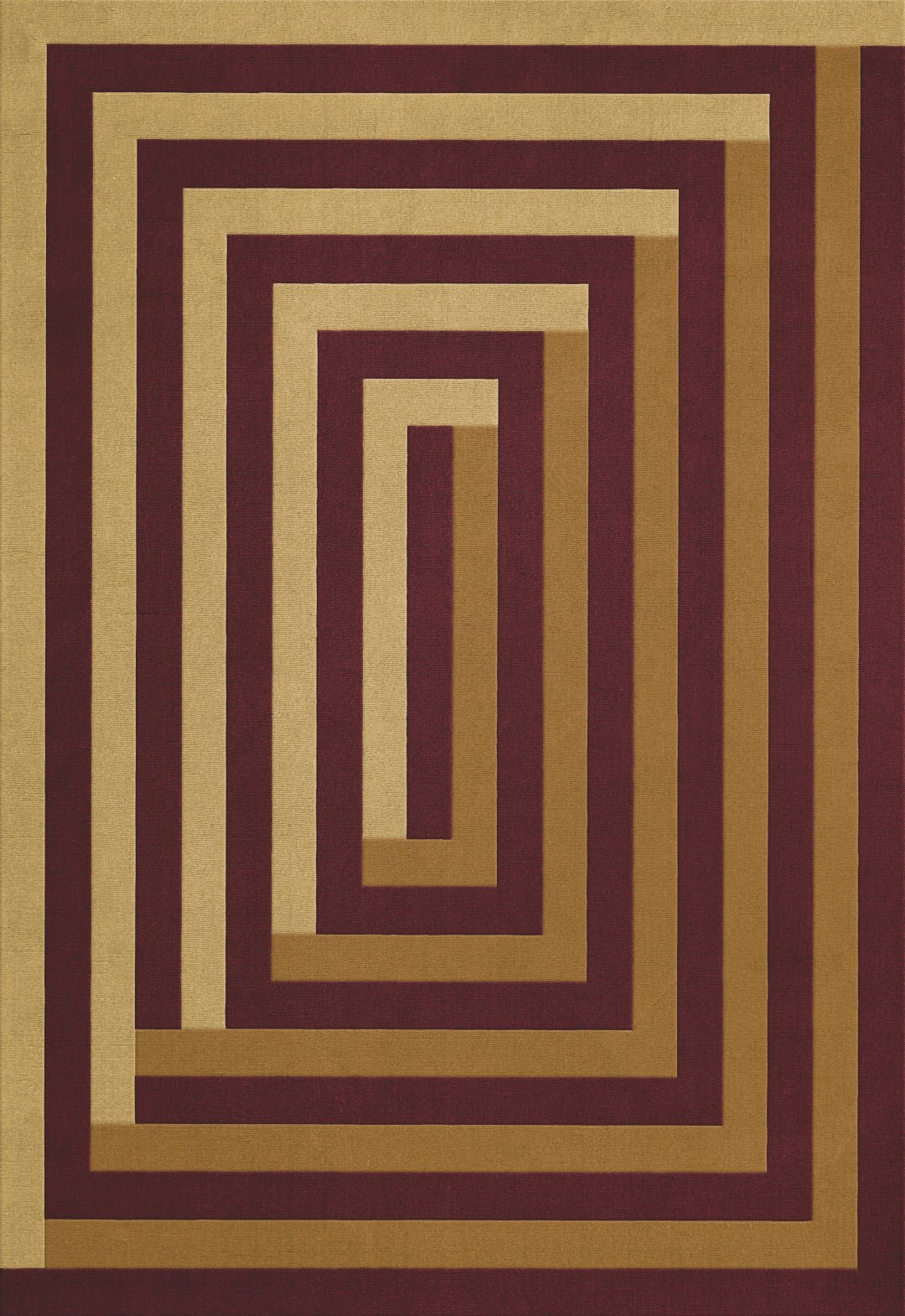 Teklan - Labyrinth - Wool - Rug - Mulberry - Sand - Maison Caldeira