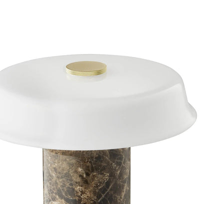 Trip No. 2 marbre Emperador – Lampe nomade design en marbre et verre soufflé - Caldeira