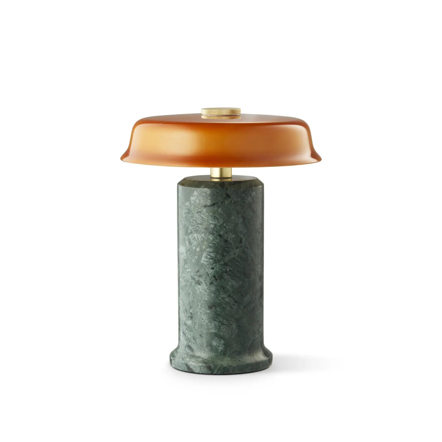 Trip No. 2 marbre vert – Lampe nomade design en marbre et verre soufflé - Caldeira