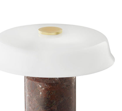 Trip No. 2 marbre vert – Lampe nomade design en marbre et verre soufflé - Caldeira