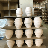 Vase Alfonso en Grès Sculpté - blanc - Maison Caldeira