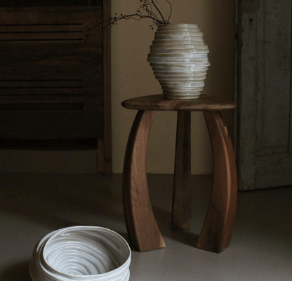 Vase Alfonso en Grès Sculpté - blanc - Projects123A - Méditerranée - Maison Caldeira