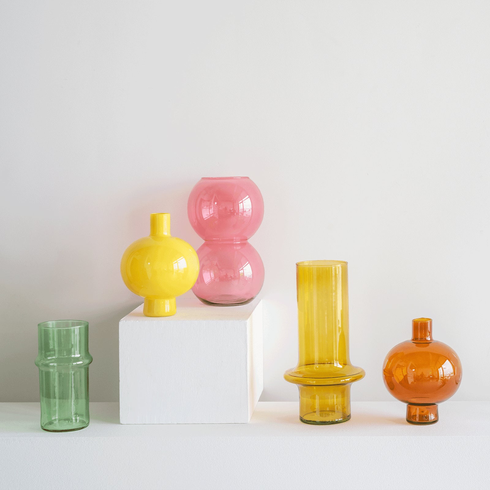 Vase en verre recyclé rond - Caldeira