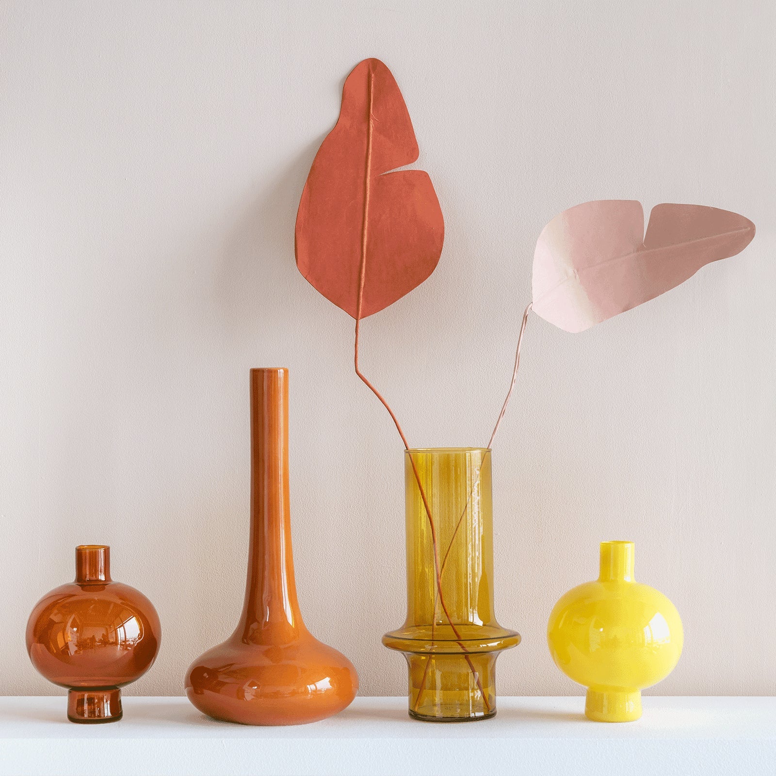 Vase en verre recyclé rond - Caldeira
