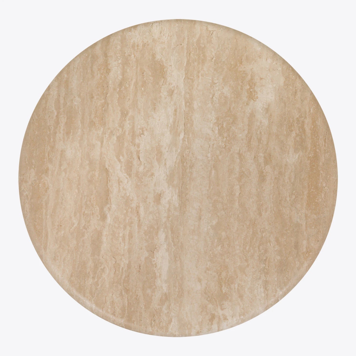 Verona Travertine Side Table – Pure White Lines - Caldeira