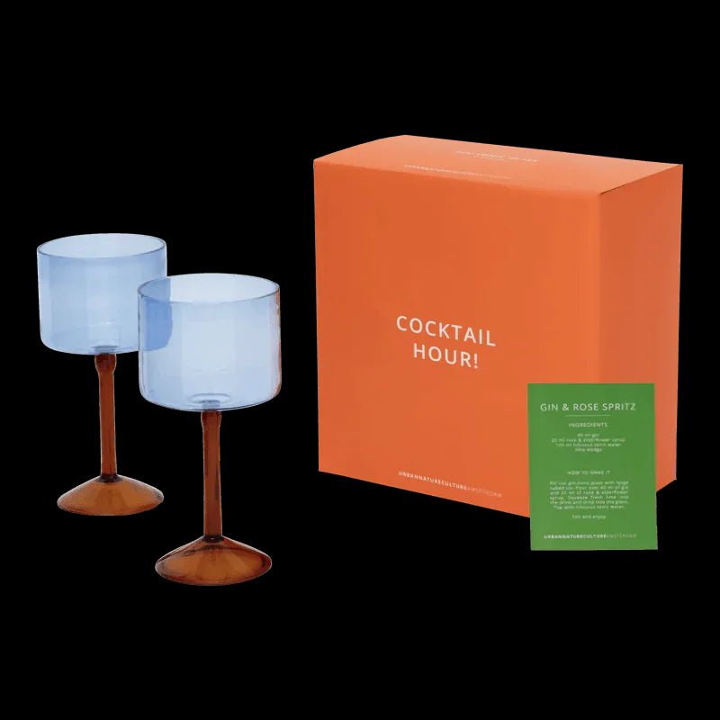 Verre à cocktail gin - tonic, lot de 2, dans un coffret cadeau - Caldeira