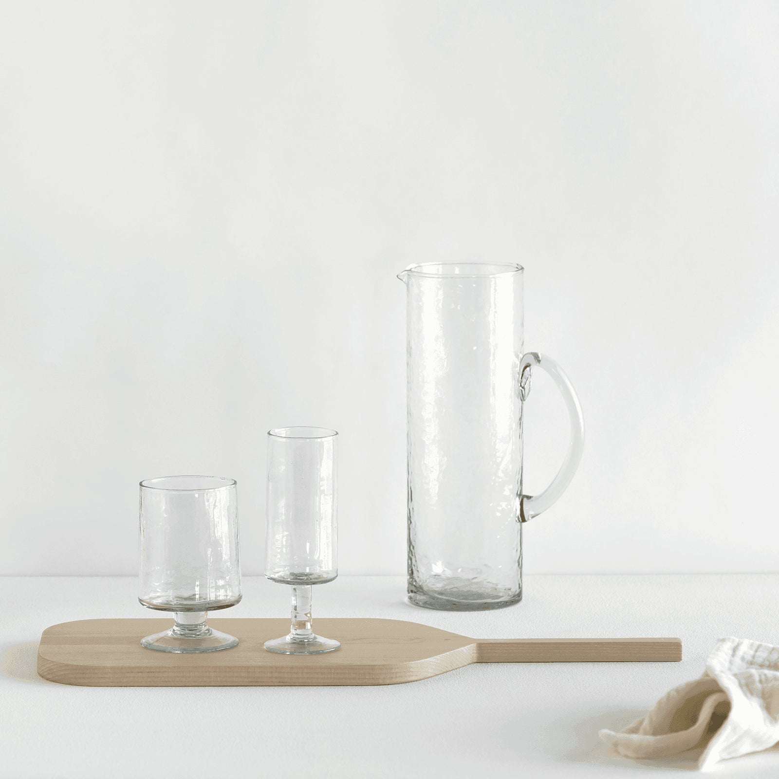 Verre à vin martelé transparent (lot de 4) - Caldeira
