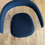 Warren Platner – Table de salle à manger bronze + 4 chaises (tissu noir) – Vintage, achat 2017 - Maison Caldeira